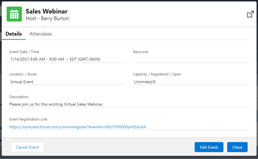 Creating Event Links - Omnito for Salesforce | Knowledge Base